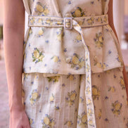 Jim Top and Skirt Set - Lemon Yellow Printed