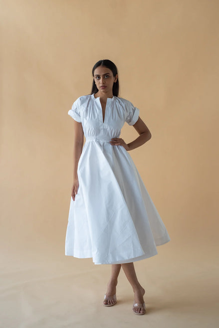 Karla Long Dress In White