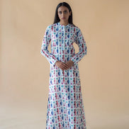 Long Dress in Vase Print