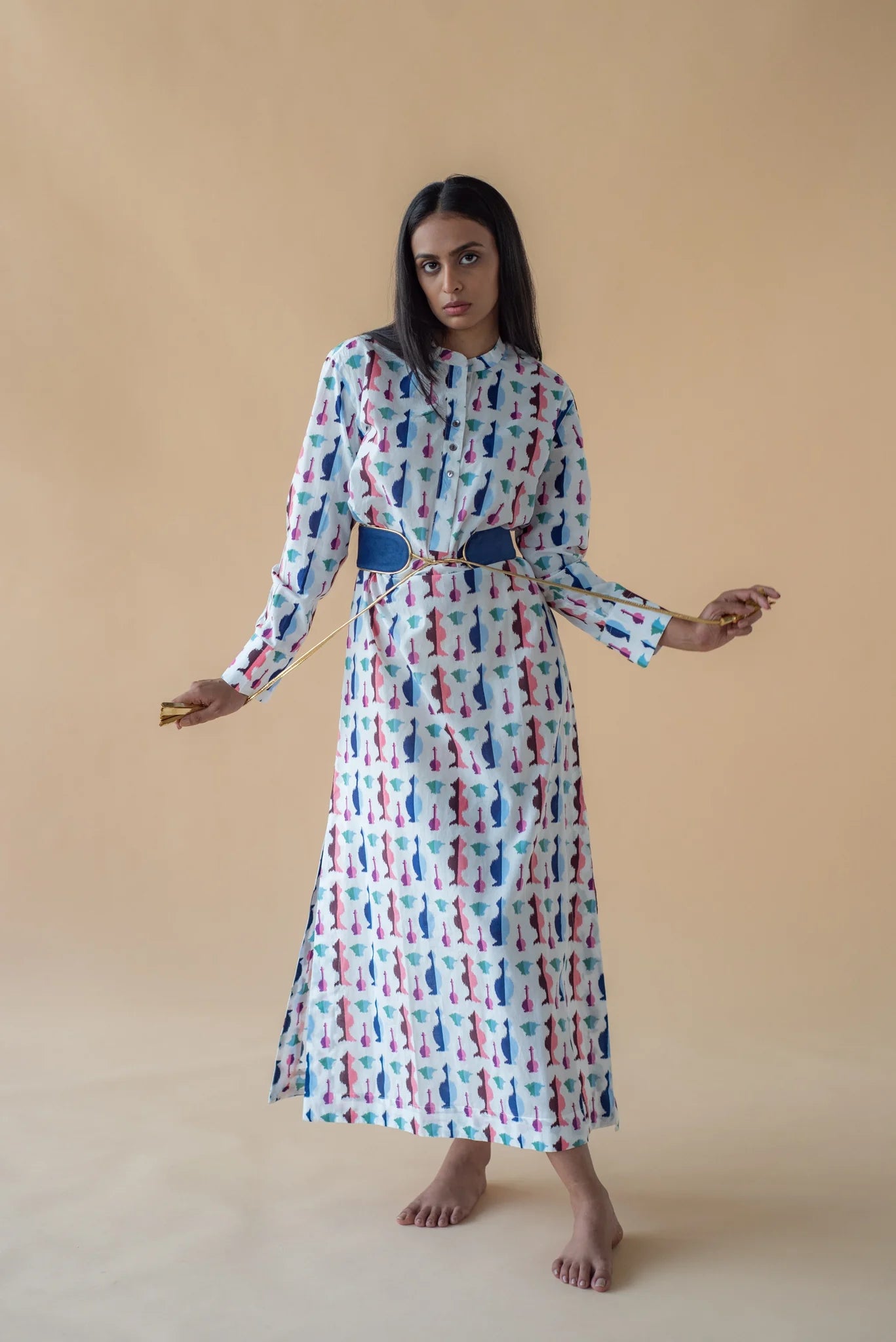 Long Dress in Vase Print