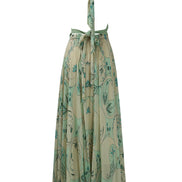 Mint Circle Print Crochet Bralette Maxi