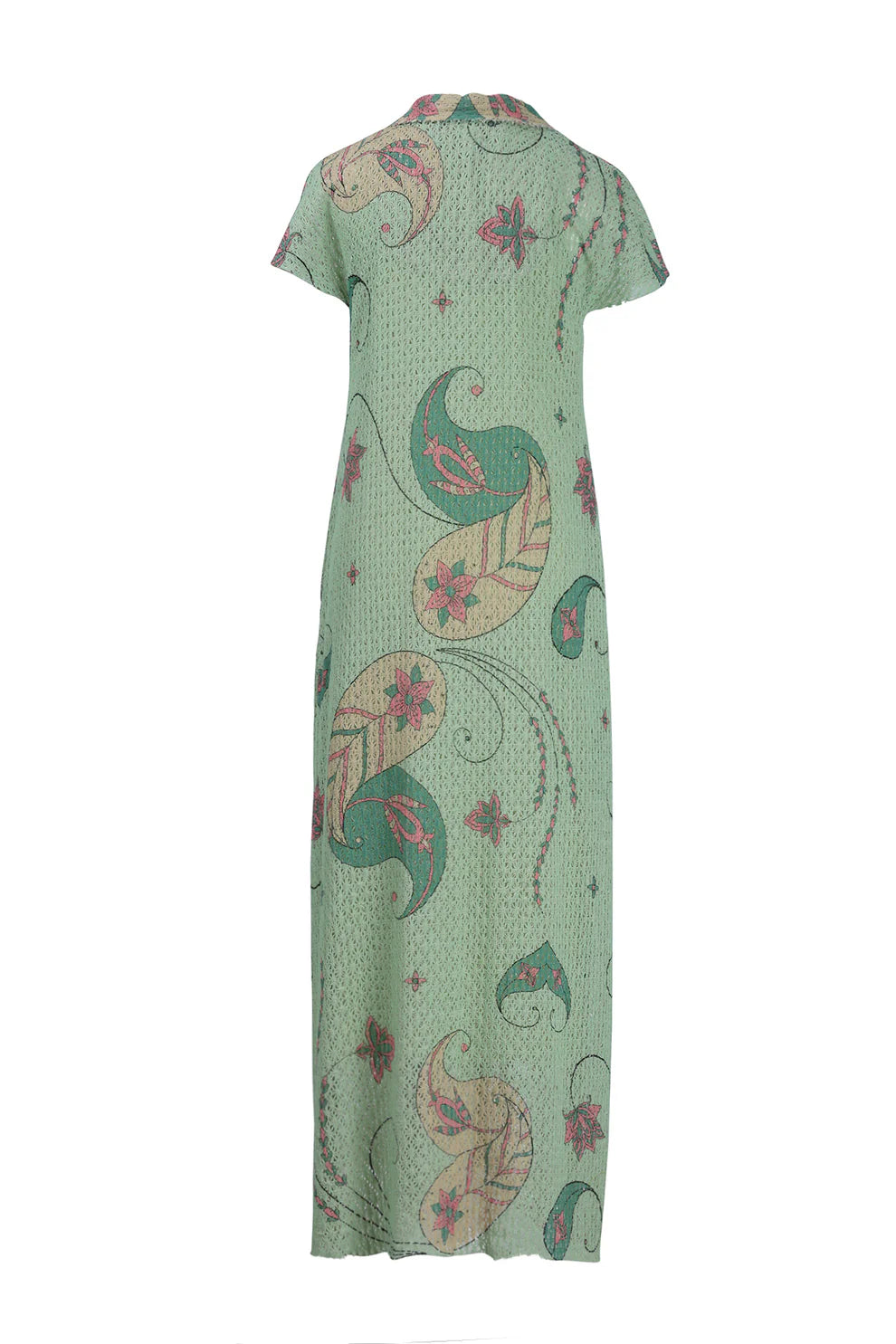 Mint Green Cotton Net Collared