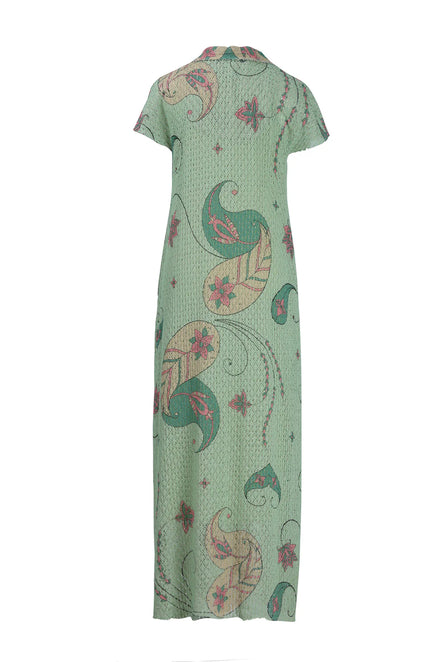 Mint Green Cotton Net Collared