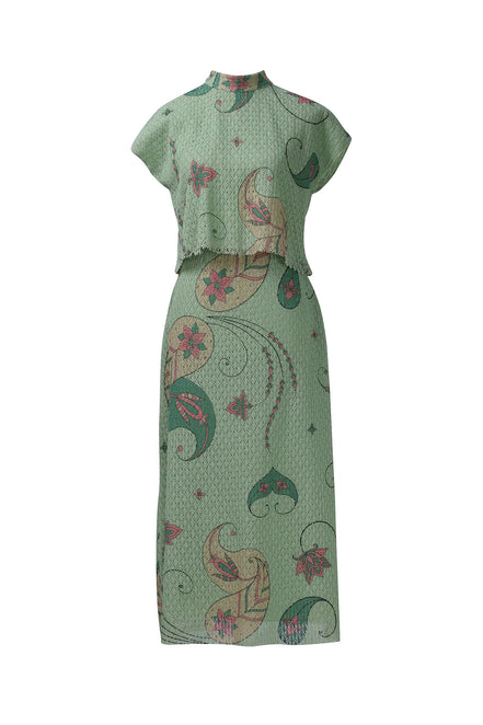 Mint Green Cotton Net Skirt Top