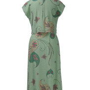 Mint Green Cotton Net Skirt Top