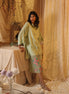 Mint Green Floral Applique Skirt