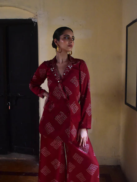 Mohna Modal Blazer Set