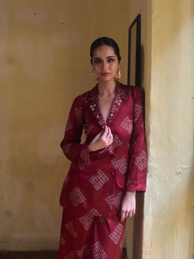 Mohna Modal Blazer Set