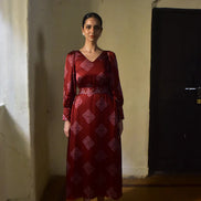 Mohna Modal Cuffed Dress with Belt