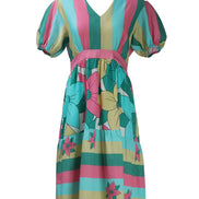 Multicolor Short Tier Dress
