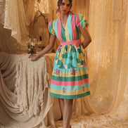 Multicolor Short Tier Dress