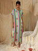 Multicolor Stripe Kaftan Dress