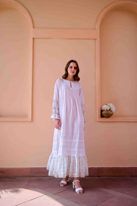 Nancy Dress - White