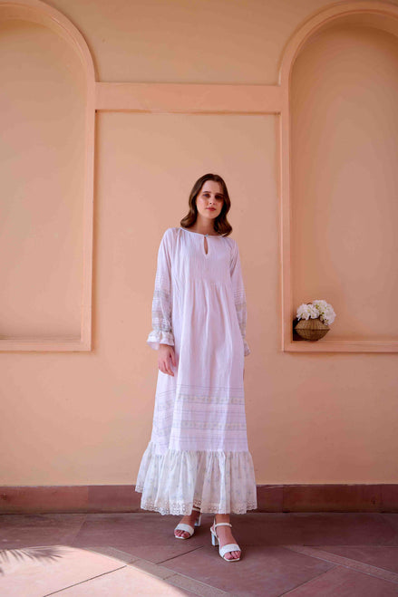 Nancy Dress - White