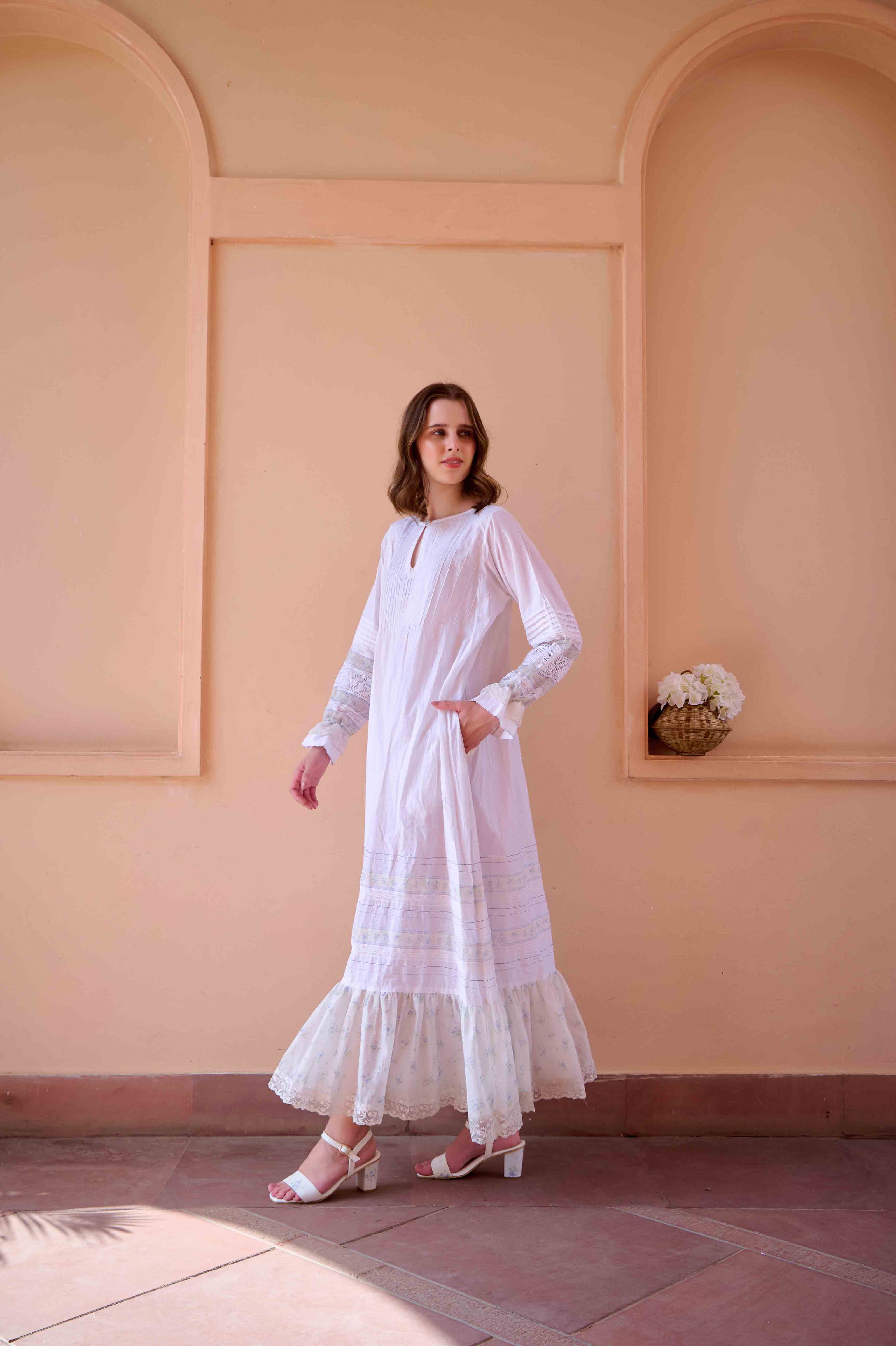 Nancy Dress - White