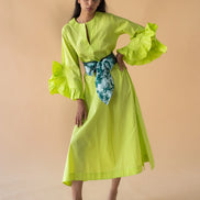 New Kaftan Cotton Lawn with Frilled Sleeve