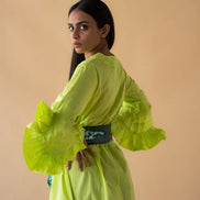 New Kaftan Cotton Lawn with Frilled Sleeve