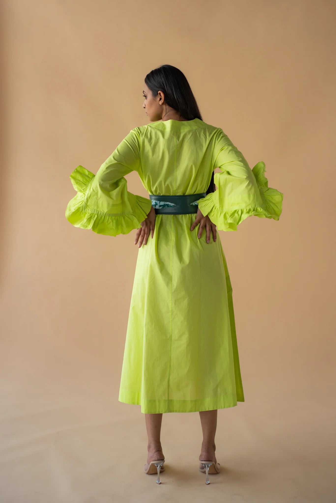 New Kaftan Cotton Lawn with Frilled Sleeve
