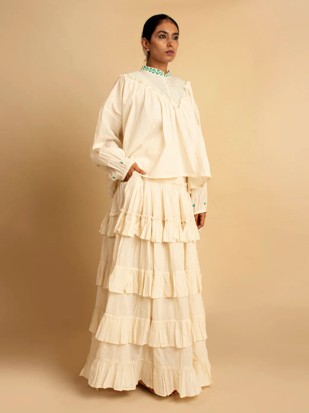 Nomad Top & Skirt- Beige