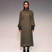 Olive Ajrakh Check Midi Dress
