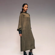 Olive Ajrakh Check Midi Dress