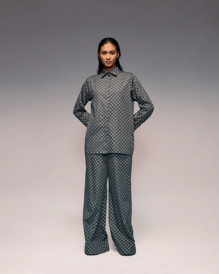 Olive Check Trouser