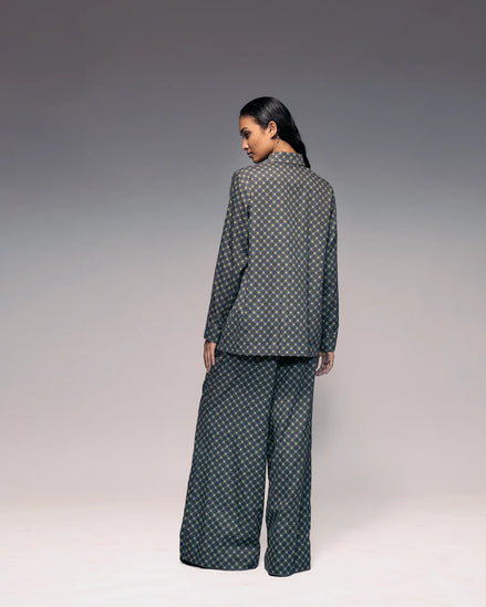 Olive Check Trouser