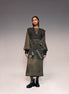 Olive Cord Emb Side Open Jacket