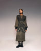 Olive Cord Emb Side Open Jacket