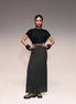 Olive Cotton Net Skirt