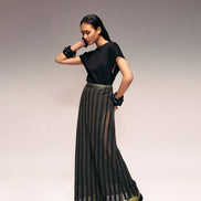 Olive Cotton Net Skirt
