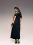 Olive Embroidered Crochet Cape