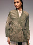 Olive Kantha Embroidered Khadi Jacket