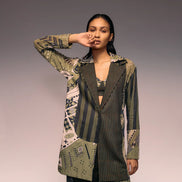 Olive Patch Cropped Trouser