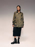 Olive Print Oversized Shirt