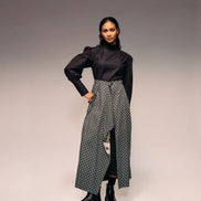Olive Print Reversible Flap Skirt