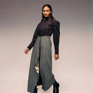 Olive Print Reversible Flap Skirt
