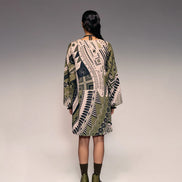 Olive Print Shift Dress