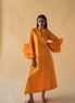 Orange Kaftan with Frilled Sleeve