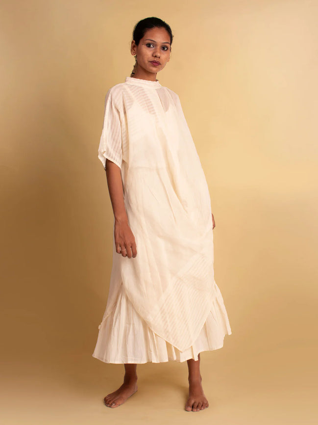 Pachari Set (Top & Skirt ) - Beige