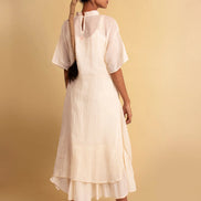 Pachari Set (Top & Skirt ) - Beige