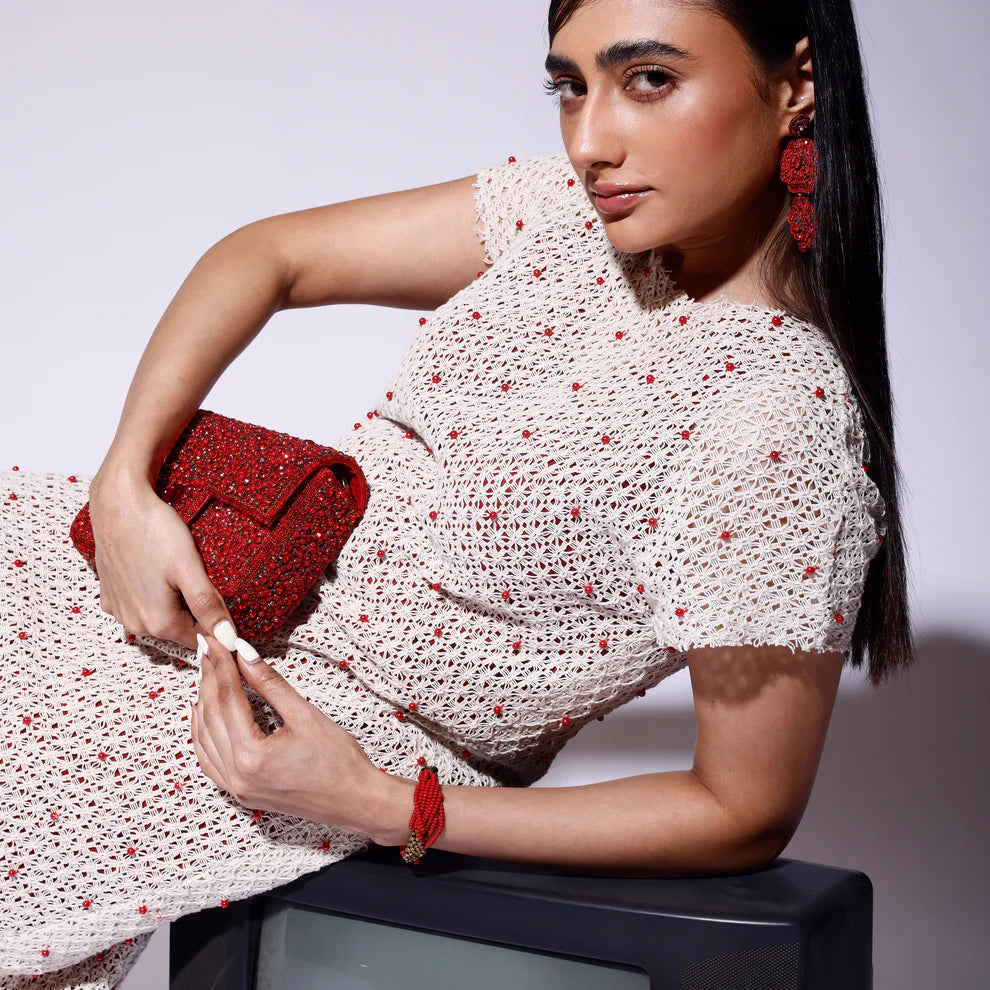 Pearl Cotton Net dress