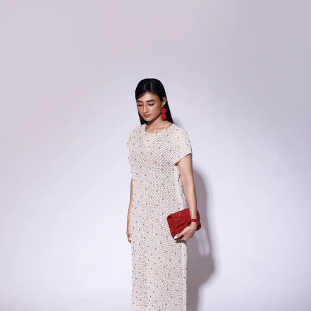 Pearl Cotton Net dress