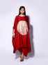 Red Circle Embroided Kaftan