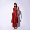 Red Panel Dress Pant Set