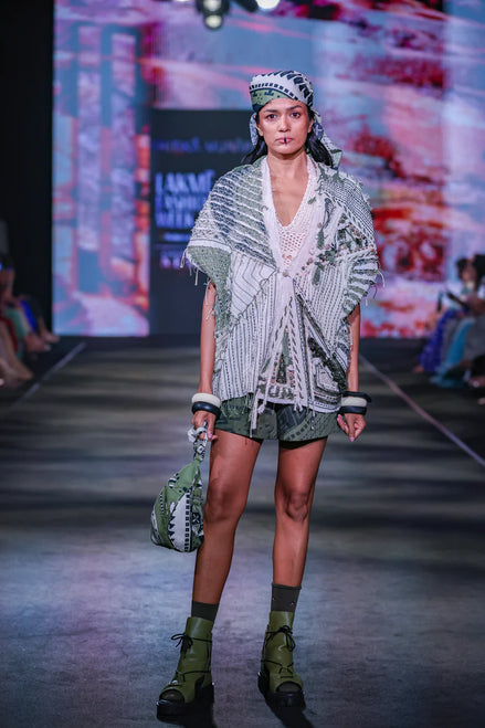 Olive Print Shorts
