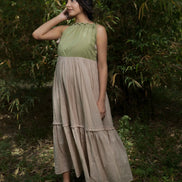Rabia Set - Dress and Jacket - Green and Pink