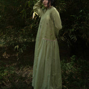 Rabia Set - Dress and Jacket - Green and Pink