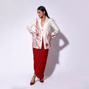 Red Drape Skirt