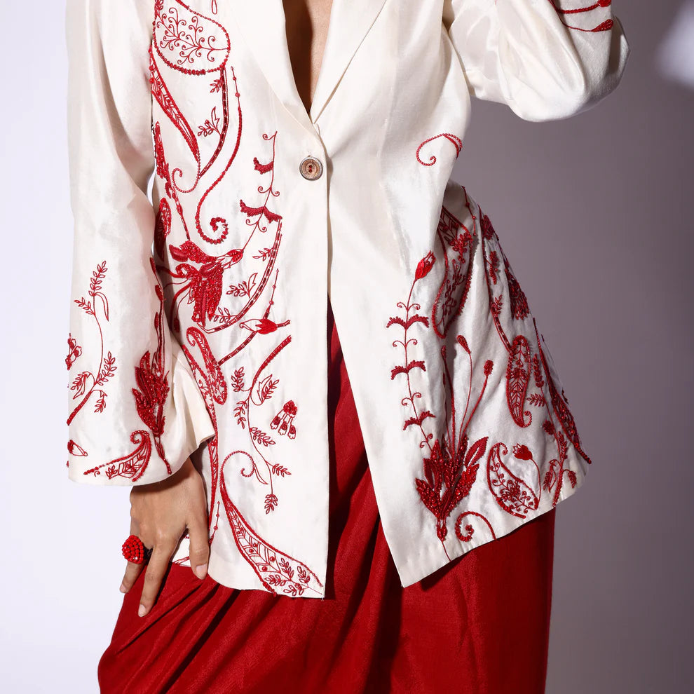 Red Drape Skirt